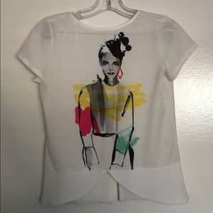 Silk Graphic Blouse